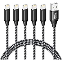 Los mejores  - REAKOSOUND Cable iPhone [5Pack 1M 1M 1.8M 1.8M 3M] Cable Lightning Carga Rápida Trenzado de Nylon Cable Compatible con…
